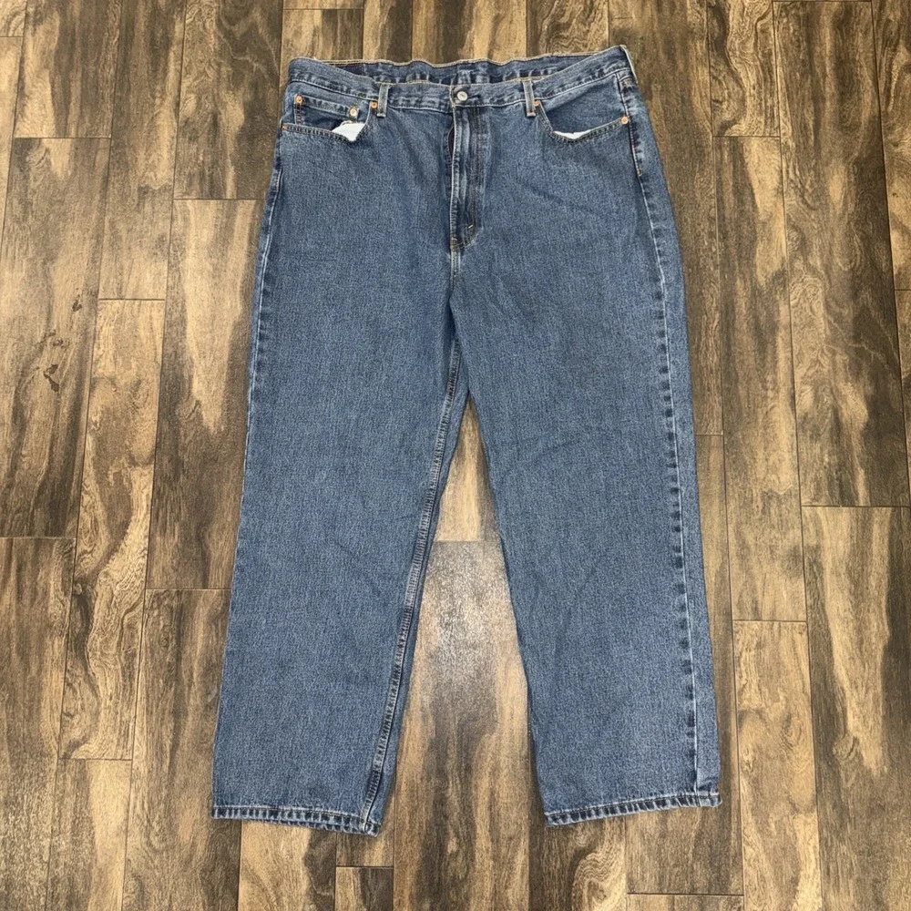 Levi's 550 Relaxed‎ Fit Straight Leg Dark Wash Denim Jeans Men's Size 42x30